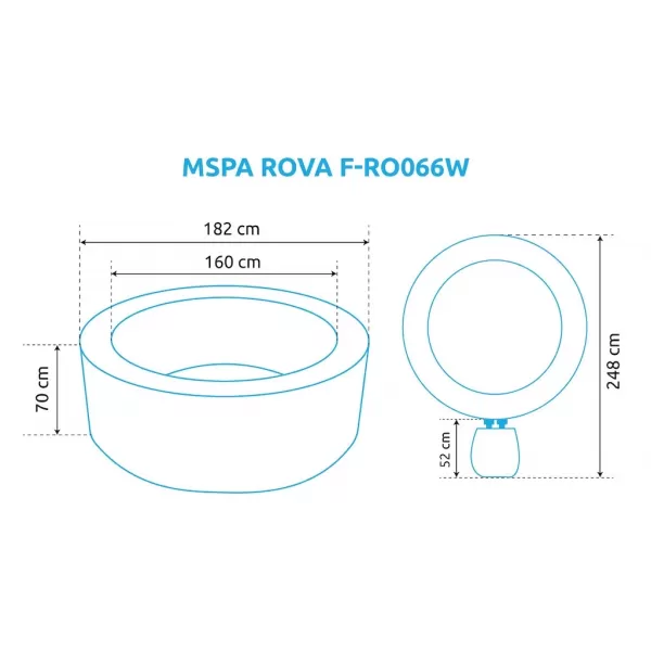  Bazén vířivý MSPA ROVA  F-RO066W 
