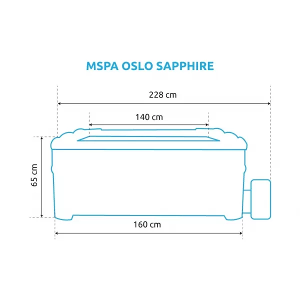  Bazén vířivý MSPA OSLO SAPPHIRE F-SA063W 