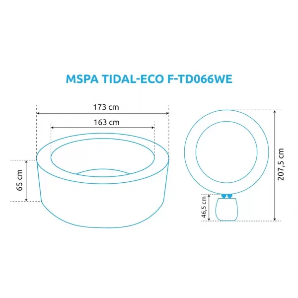  Bazén vířivý MSPA TIDAL-ECO F-TD066WE 