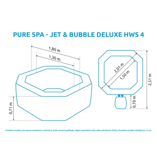 Vířivý bazén Pure Spa - Jet & Bubble Deluxe HWS 4 